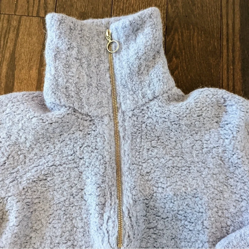Wilfred Aritzia Cropped Gwyneth Sweater Alpaca 1/2 Zip - Picture 5 of 12